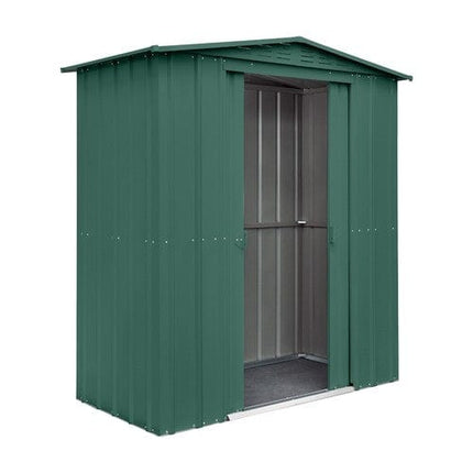 Store More Metal Shed Globel Apex Metal Garden Shed Green 6x3ft LOTUS63 HG 5060311199591