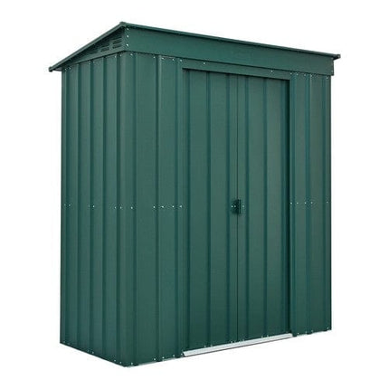 Store More Metal Shed Globel Pent Metal Garden Shed Green 6x3ft LOTUS63P HG 5055280415926