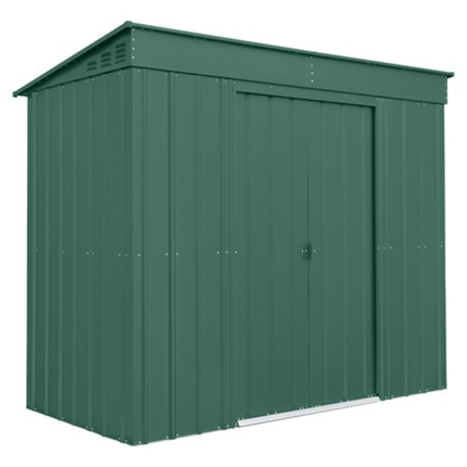 Store More Metal Shed Green Globel 8x4 Pent Metal Shed LOTUS84P HG 5055280416565