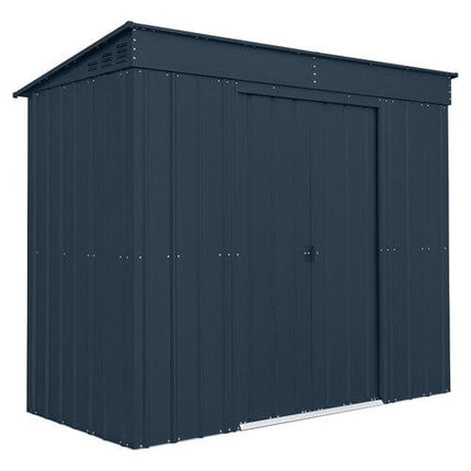 Store More Metal Shed Grey Globel 8x4 Pent Metal Shed LOTUS84P AG 5060311199713