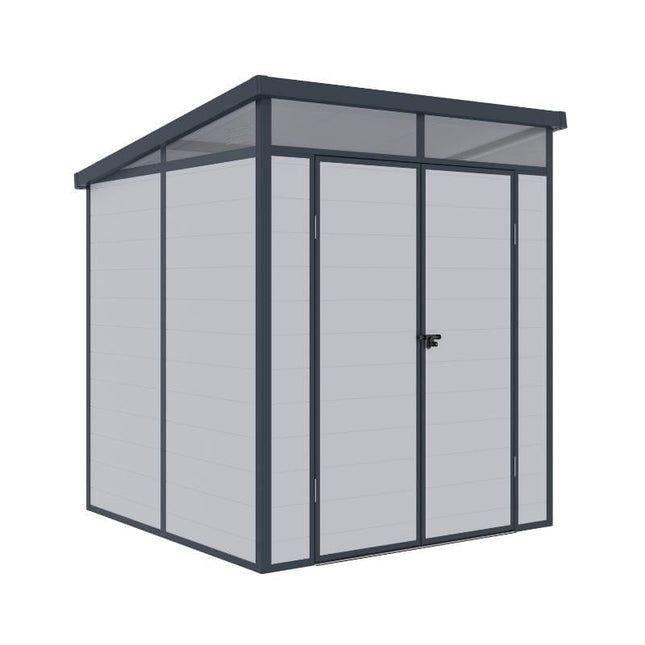 Store More Plastic Shed Lotus Canto 6x6 Plastic Pent Shed 38400 5055280416886