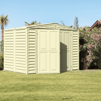 Store More Plastic Shed Saffron 8x5ft Vinyl Garden Shed with Foundation Kit SAFFRON 8x6 5055280413045