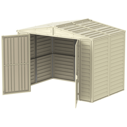 Store More Plastic Shed Saffron 8x5ft Vinyl Garden Shed with Foundation Kit SAFFRON 8x6 5055280413045