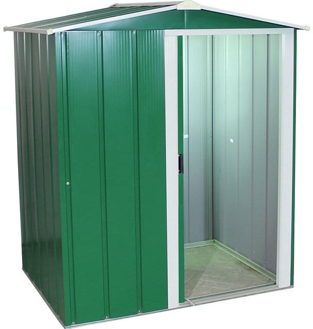 StoreMore Metal Shed Sapphire 5x4ft Apex Metal Shed - Green SAP54-Green Sapphire 5x4ft Apex Metal Shed - Green 5055280416374