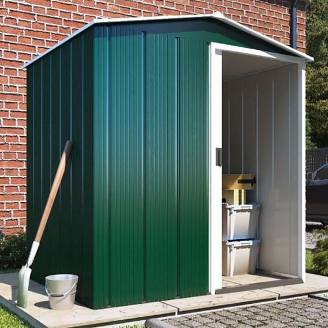 StoreMore Metal Shed Sapphire 5x4ft Apex Metal Shed - Green SAP54-Green Sapphire 5x4ft Apex Metal Shed - Green 5055280416374