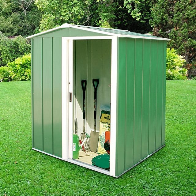 StoreMore Metal Shed Sapphire 5x4ft Apex Metal Shed - Green SAP54-Green Sapphire 5x4ft Apex Metal Shed - Green 5055280416374