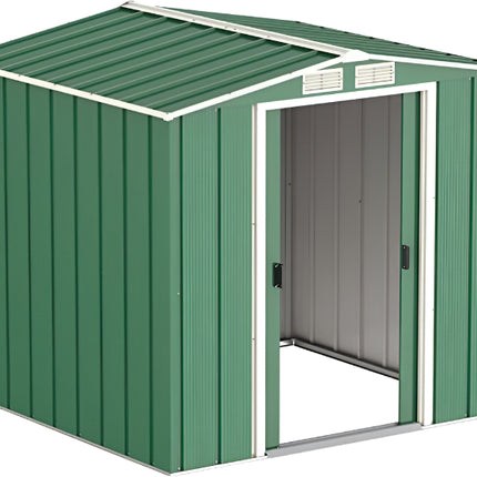 StoreMore Metal Shed Sapphire 6x6ft Green Apex Metal Shed SAP66Green Sapphire 6x6ft Green Apex Metal Shed 5055280416602