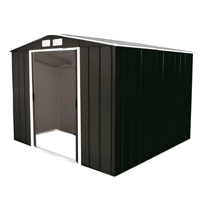 StoreMore Metal Shed Sapphire 8 x 8 Apex Grey Metal Shed SAPPHIRE88GREY Sapphire 8 x 8 Apex Grey Metal Shed 5055280416633