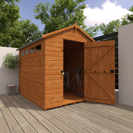 Wildlands Wooden Shed Wildlands 8x6 Security Apex Garden Shed 251008JS27 Wildlands 8x6 Security Apex Garden Shed