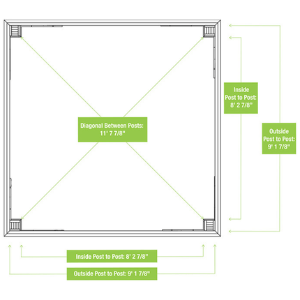 Yardistry Direct Gazebo Yardistry Meridian Gazebo 10ft x 10ft (3m x 3m) with Double Privacy Wall Yardistry Meridian Gazebo 10ft x 10ft (3m x 3m) with Double Privacy Wall