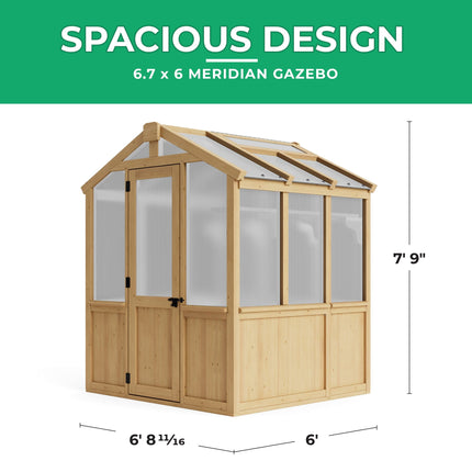 Yardistry Direct Greenhouse Yardistry Meridian Greenhouse 6.7ft x 6ft (2.3m x 2m) Yardistry Meridian Greenhouse 6.7ft x 6ft (2.3m x 2m)