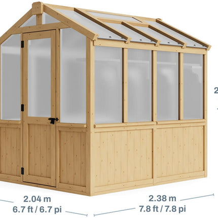 Yardistry Direct Greenhouse Yardistry Meridian Greenhouse 6.7ft x 7.8ft (2m x 2.4m) Yardistry Meridian Greenhouse 6.7ft x 7.8ft (2m x 2.4m)